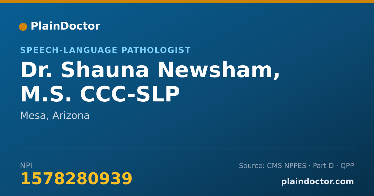 Shareable card for Shauna Newsham, M.S. CCC-SLP - Speech-Language Pathologist, Mesa, AZ