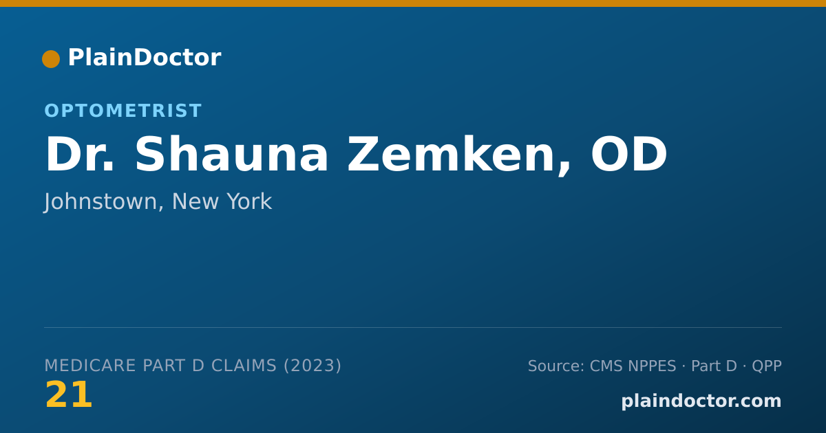 Shareable card for Shauna Zemken, OD - Optometrist, Johnstown, NY
