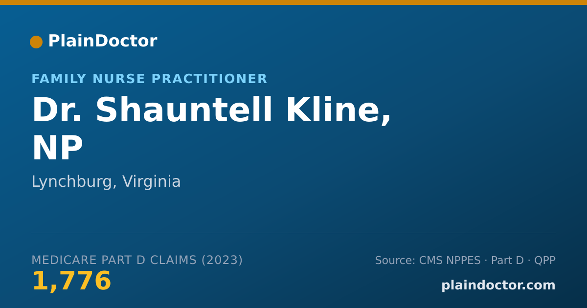 Shareable card for Shauntell Kline, NP - Family Nurse Practitioner, Lynchburg, VA