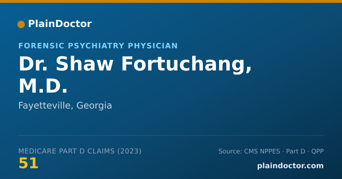 Shareable card for Shaw Fortuchang, M.D. - Forensic Psychiatry Physician, Fayetteville, GA