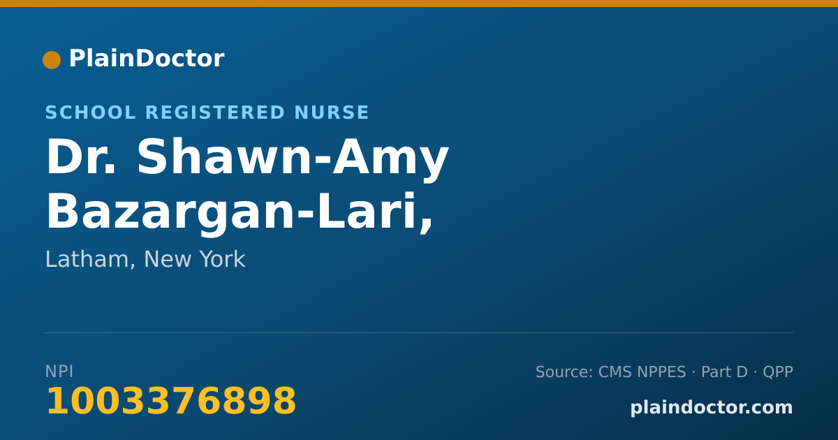 Shareable card for Shawn-Amy Bazargan-Lari, REGISTERED NURSE - School Registered Nurse, Latham, NY