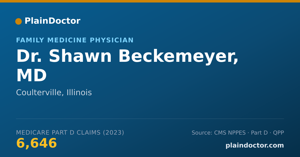 Shareable card for Shawn Beckemeyer, MD - Family Medicine Physician, Coulterville, IL