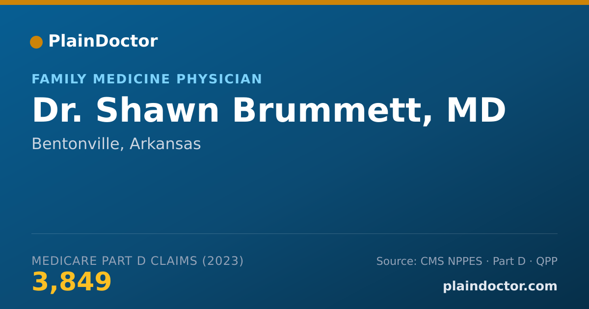 Shareable card for Shawn Brummett, MD - Family Medicine Physician, Bentonville, AR