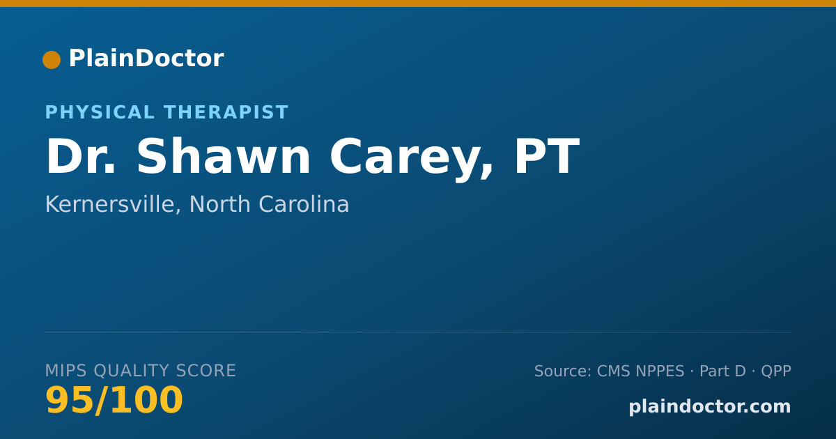 Shareable card for Shawn Carey, PT - Physical Therapist, Kernersville, NC