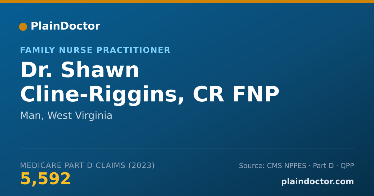 Shareable card for Shawn Cline-Riggins, CR FNP - Family Nurse Practitioner, Man, WV