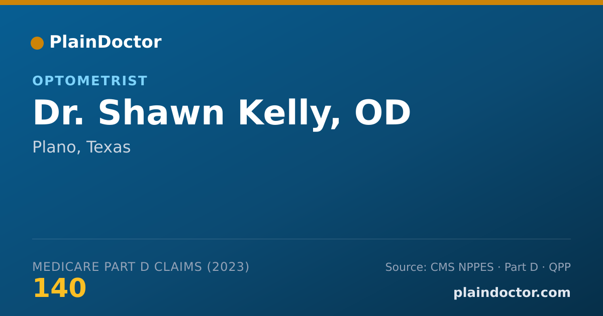 Shareable card for Shawn Kelly, OD - Optometrist, Plano, TX