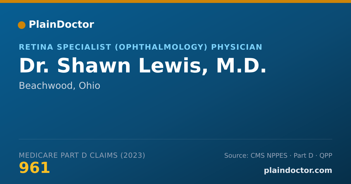 Shareable card for Shawn Lewis, M.D. - Retina Specialist (Ophthalmology) Physician, Beachwood, OH