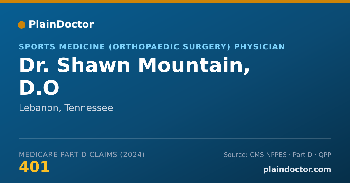 Shareable card for Shawn Mountain, D.O - Orthopaedic Surgery Physician, Lebanon, TN