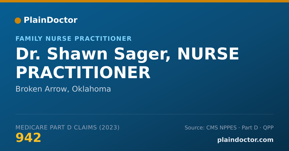 Shareable card for Shawn Sager, NURSE PRACTITIONER - Family Nurse Practitioner, Broken Arrow, OK