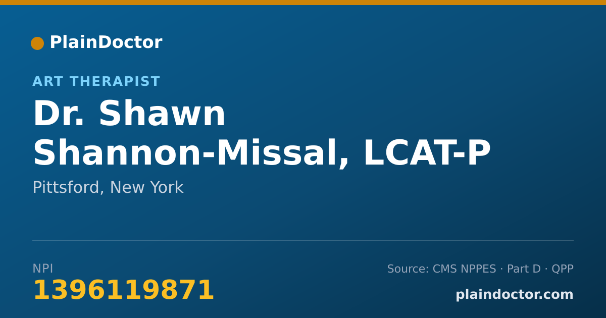 Shareable card for Shawn Shannon-Missal, LCAT-P - Art Therapist, Pittsford, NY