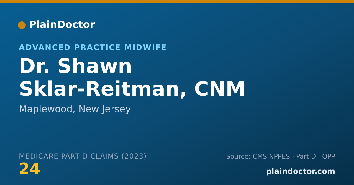 Shareable card for Shawn Sklar-Reitman, CNM - Advanced Practice Midwife, Maplewood, NJ