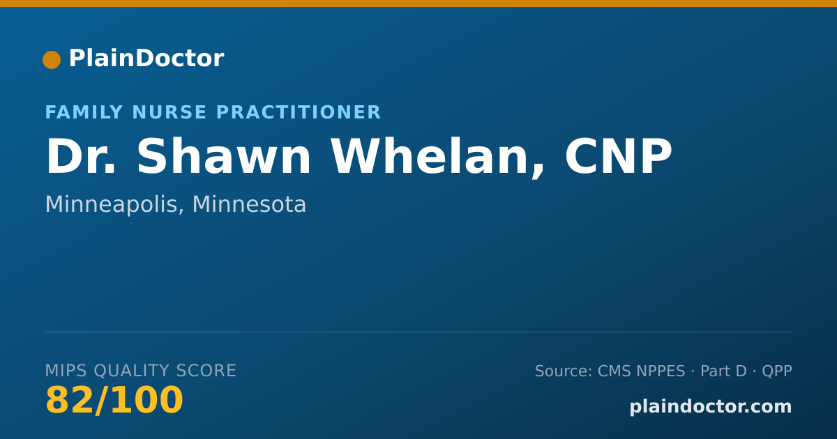 Shareable card for Shawn Whelan, CNP - Family Nurse Practitioner, Minneapolis, MN