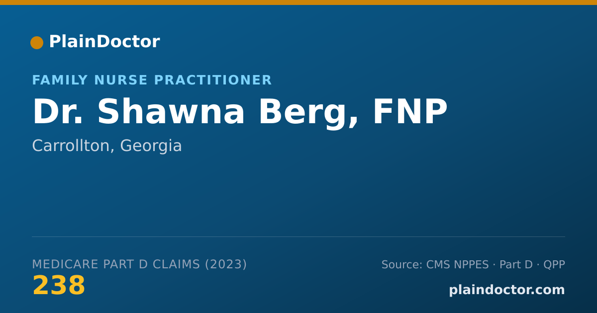 Shareable card for Shawna Berg, FNP - Family Nurse Practitioner, Carrollton, GA