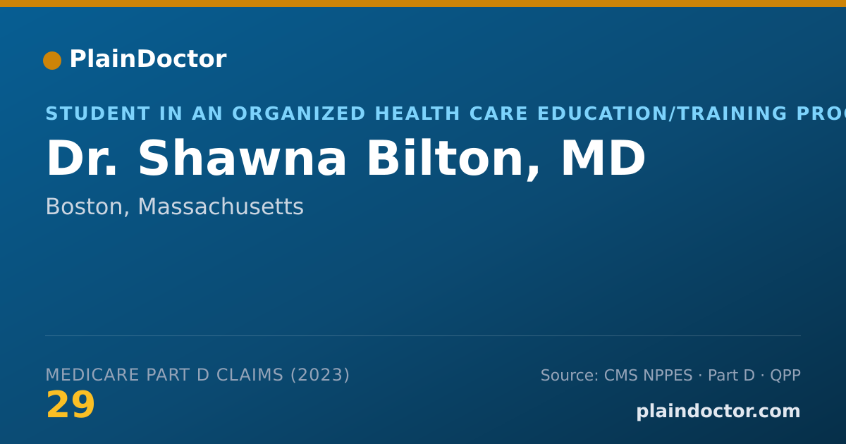 Shareable card for Shawna Bilton, MD - Student in an Organized Health Care Education/Training Program, Boston, MA