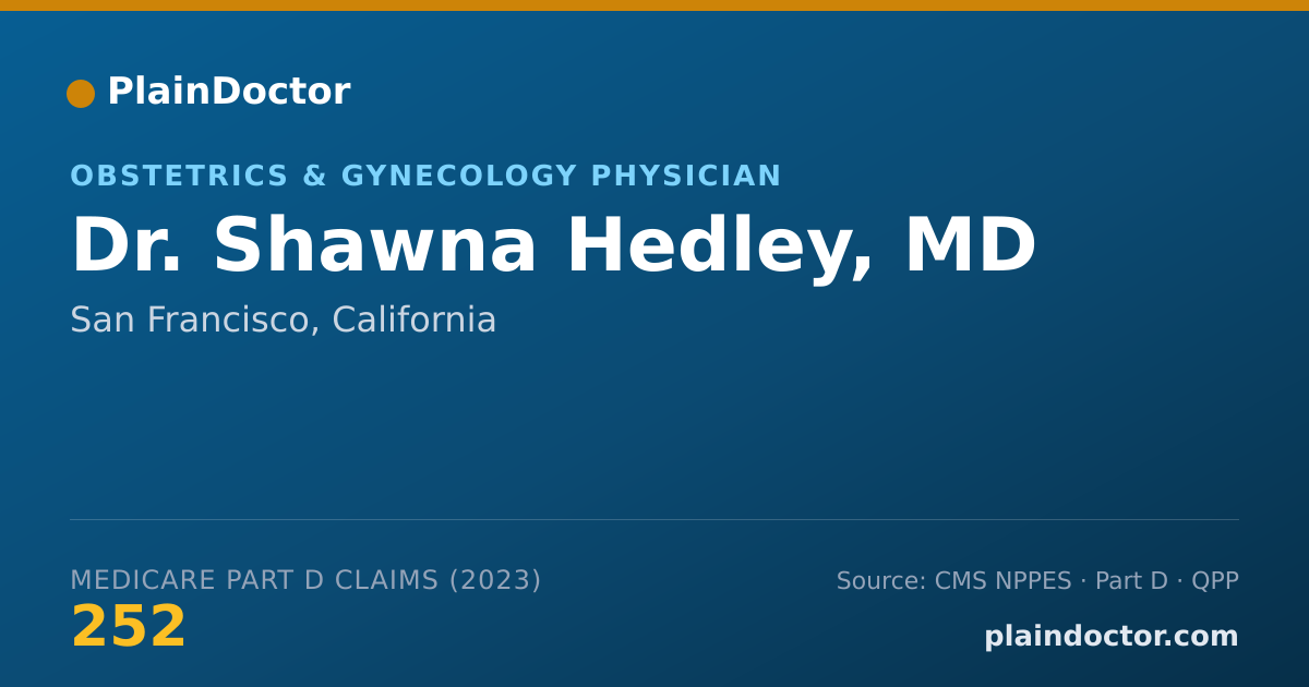 Shareable card for Shawna Hedley, MD - Obstetrics & Gynecology Physician, San Francisco, CA