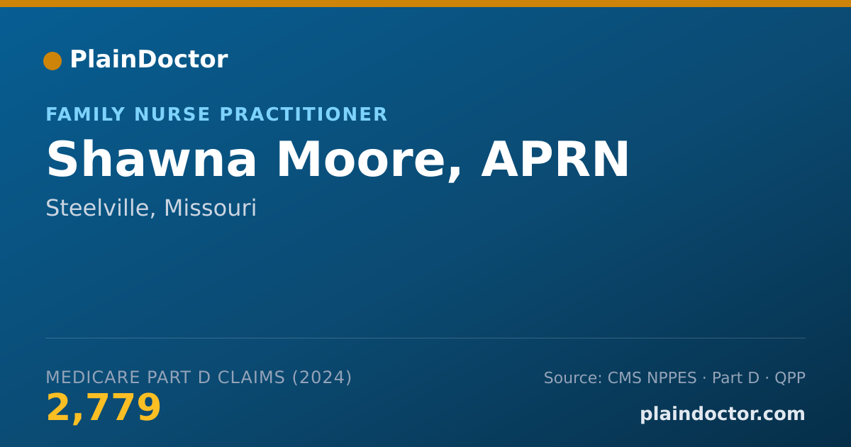 Shareable card for Shawna Moore, APRN - Family Nurse Practitioner, Steelville, MO