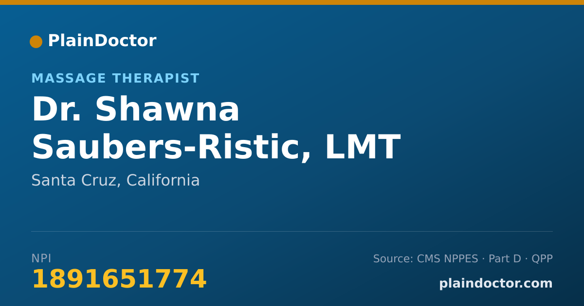 Shareable card for Shawna Saubers-Ristic, LMT - Massage Therapist, Santa Cruz, CA