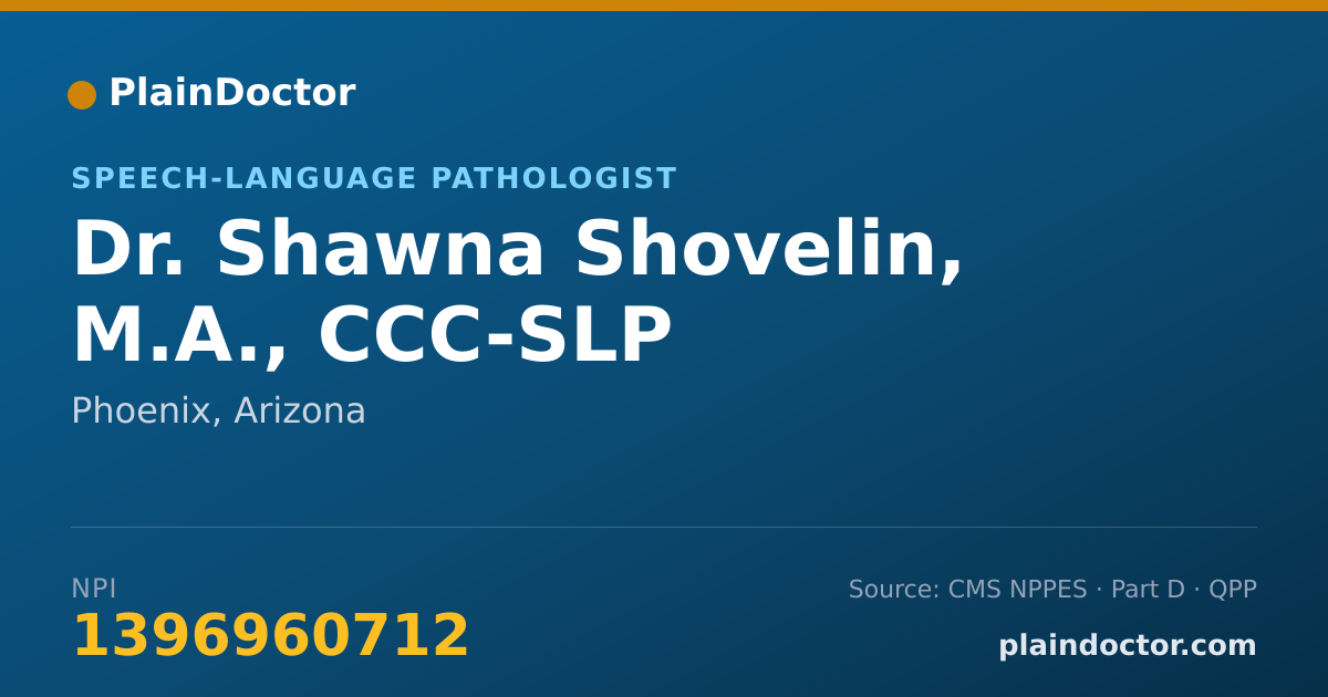 Shareable card for Shawna Shovelin, M.A., CCC-SLP - Speech-Language Pathologist, Phoenix, AZ