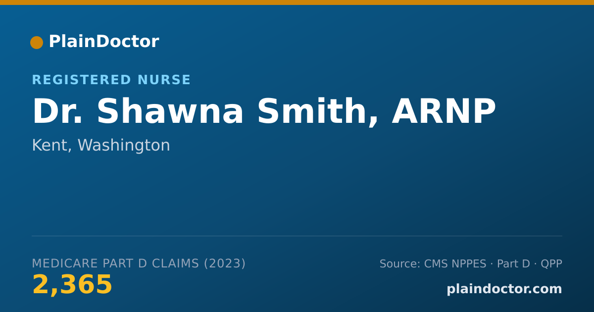 Shareable card for Shawna Smith, ARNP - Registered Nurse, Kent, WA