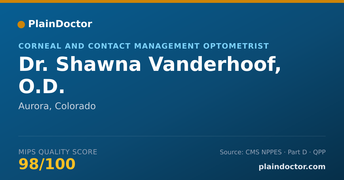 Shareable card for Shawna Vanderhoof, O.D. - Corneal and Contact Management Optometrist, Aurora, CO