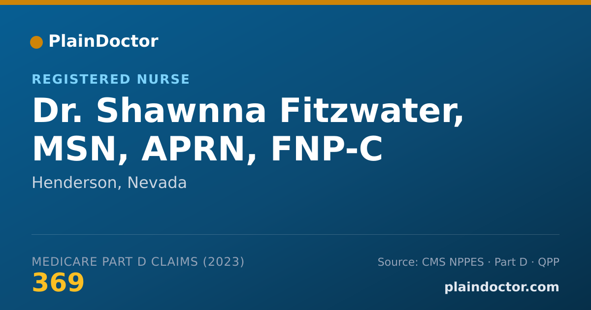 Shareable card for Shawnna Fitzwater, MSN, APRN, FNP-C - Registered Nurse, Henderson, NV