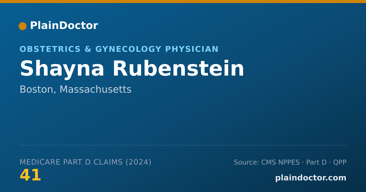 Shareable card for Shayna Rubenstein - Obstetrics & Gynecology Physician, Boston, MA