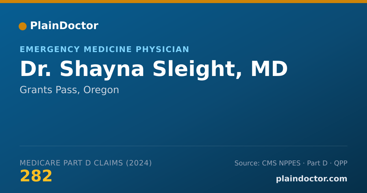 Shareable card for Shayna Sleight, MD - Student in an Organized Health Care Education/Training Program, Grants Pass, OR