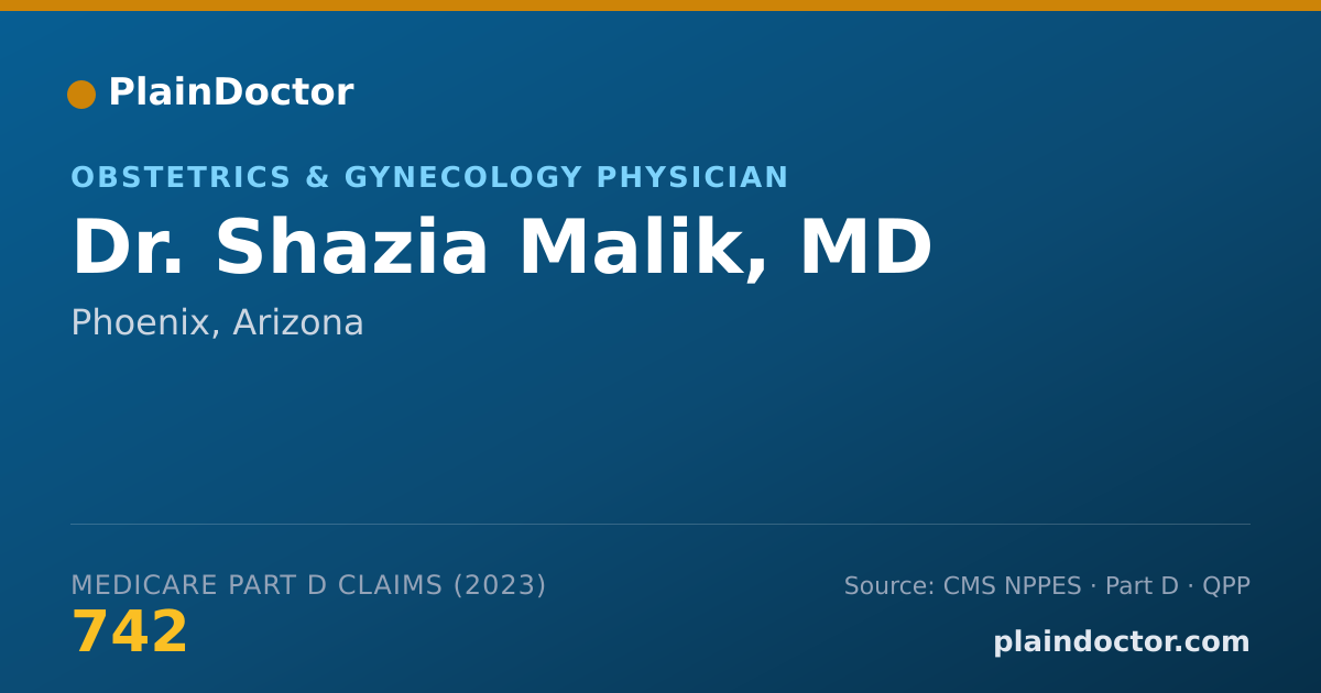 Shareable card for Shazia Malik, MD - Obstetrics & Gynecology Physician, Phoenix, AZ