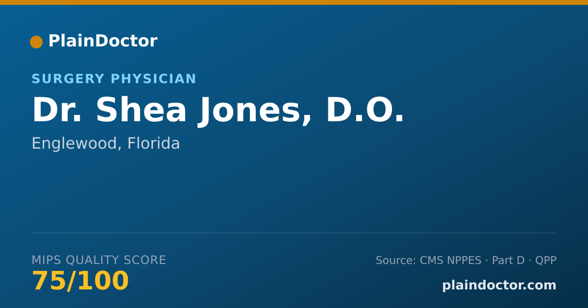 Shareable card for Shea Jones, D.O. - Surgery Physician, Englewood, FL