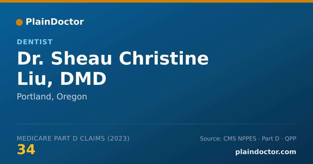 Shareable card for Sheau Christine Liu, DMD - Dentist, Portland, OR