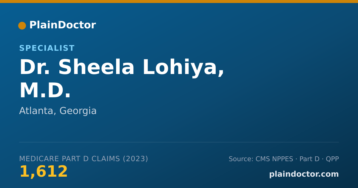 Shareable card for Sheela Lohiya, M.D. - Specialist, Atlanta, GA