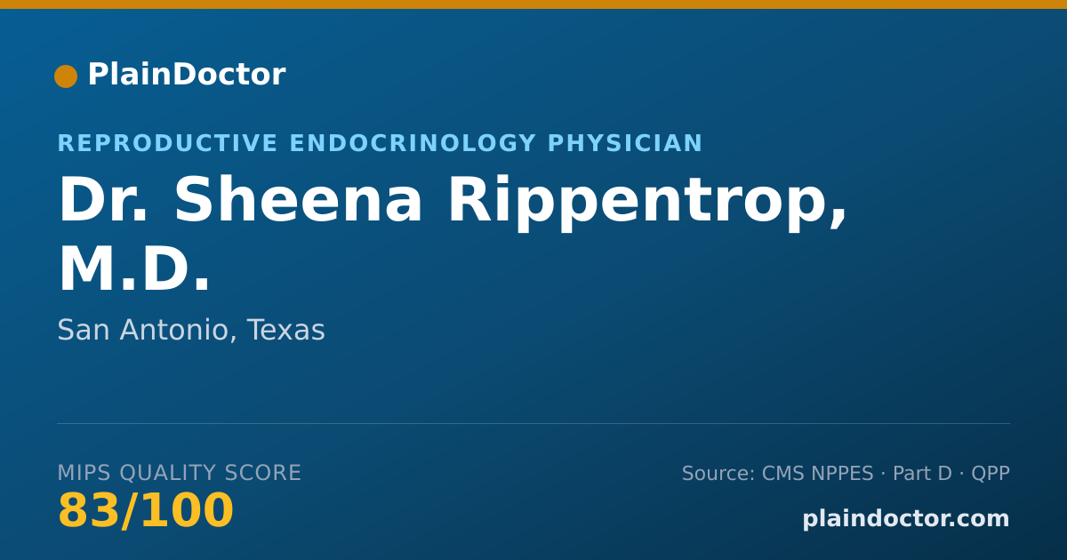 Shareable card for Sheena Rippentrop, M.D. - Obstetrics & Gynecology Physician, San Antonio, TX