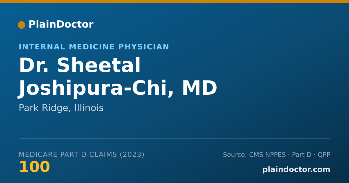 Shareable card for Sheetal Joshipura-Chi, MD - Internal Medicine Physician, Park Ridge, IL