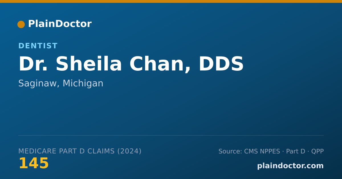Shareable card for Sheila Chan, DDS - Dentist, Saginaw, MI