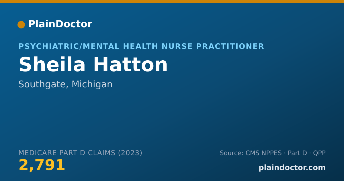 Shareable card for Sheila Hatton - Psychiatric/Mental Health Nurse Practitioner, Southgate, MI