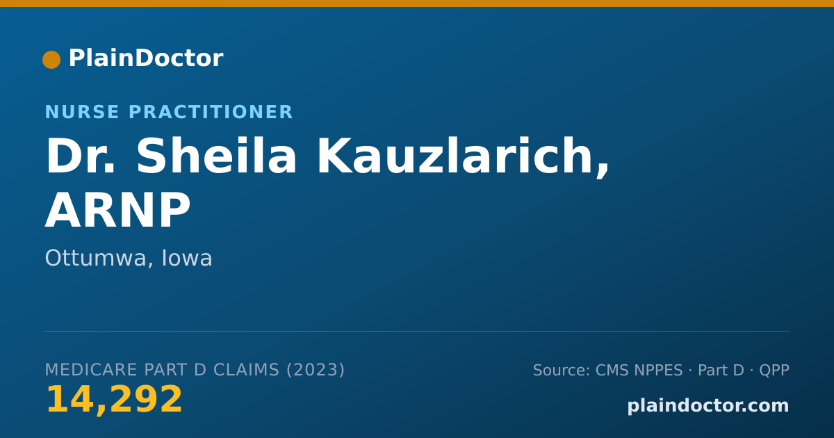 Shareable card for Sheila Kauzlarich, ARNP - Nurse Practitioner, Ottumwa, IA