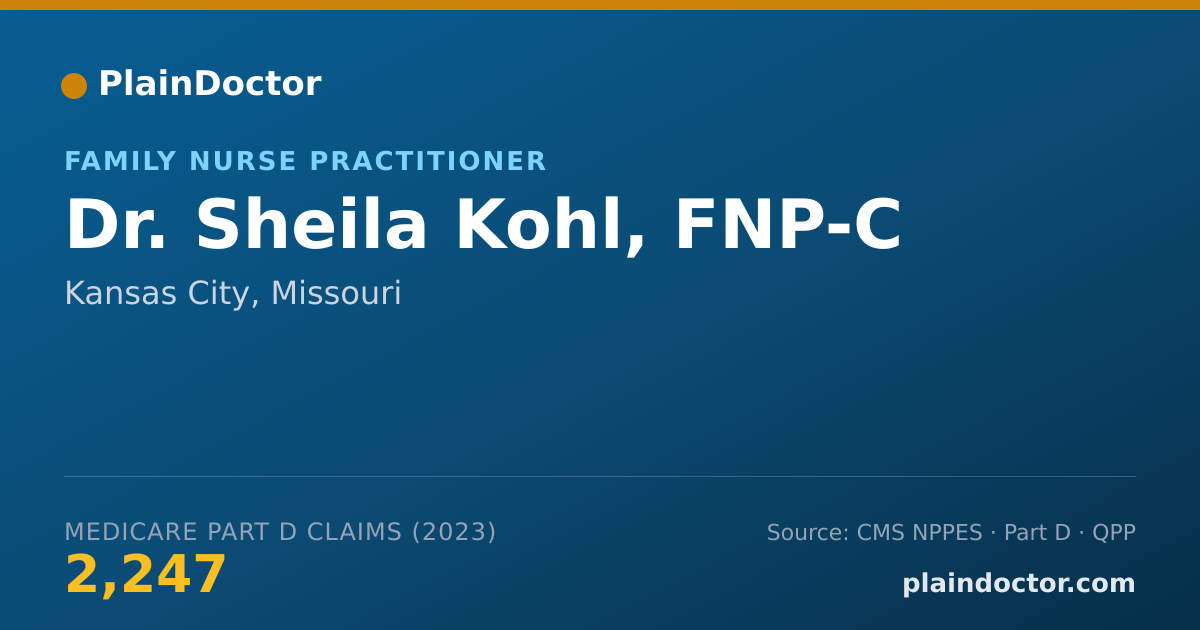 Shareable card for Sheila Kohl, FNP-C - Family Nurse Practitioner, Kansas City, MO