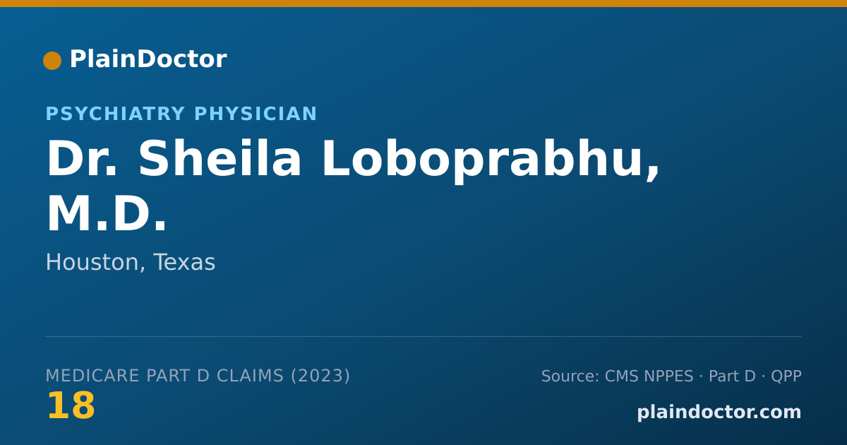 Shareable card for Sheila Loboprabhu, M.D. - Psychiatry Physician, Houston, TX