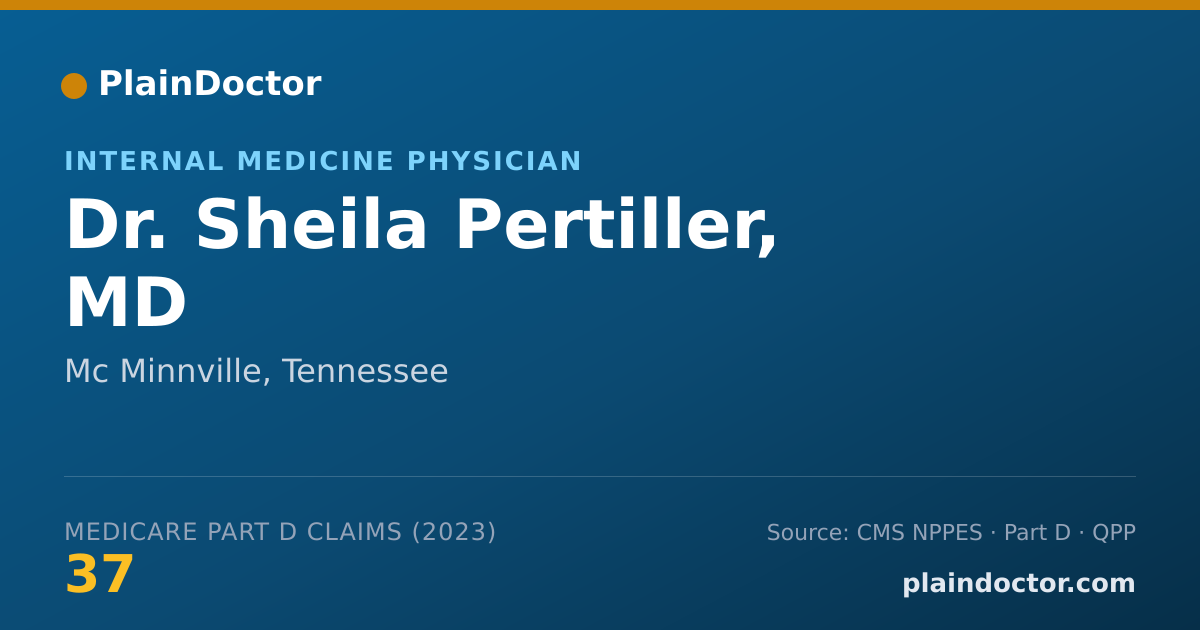 Shareable card for Sheila Pertiller, MD - Internal Medicine Physician, Mc Minnville, TN