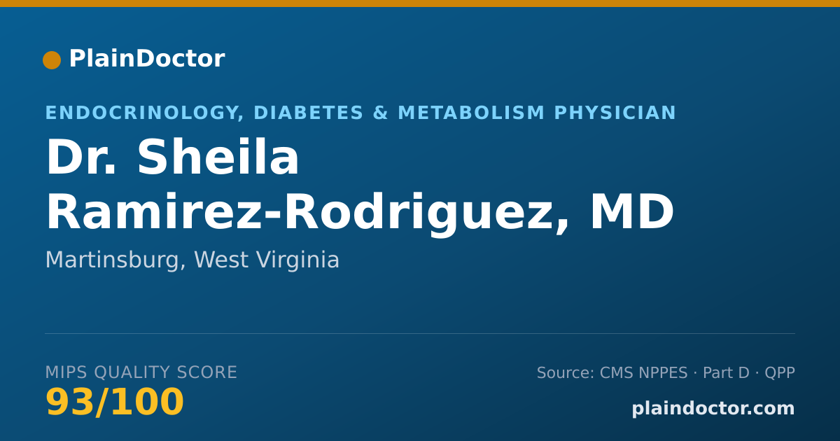 Shareable card for Sheila Ramirez-Rodriguez, MD - Endocrinology, Diabetes & Metabolism Physician, Martinsburg, WV