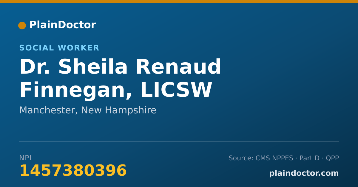 Shareable card for Sheila Renaud Finnegan, LICSW - Social Worker, Manchester, NH
