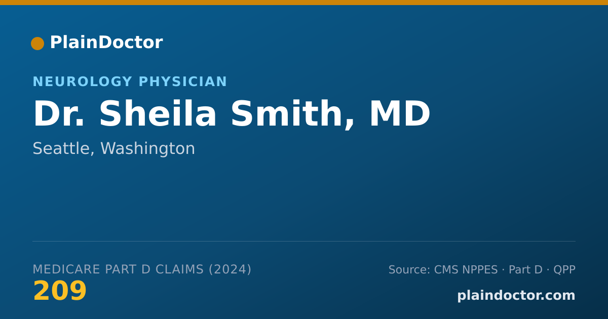 Shareable card for Sheila Smith, MD - Neurology Physician, Seattle, WA