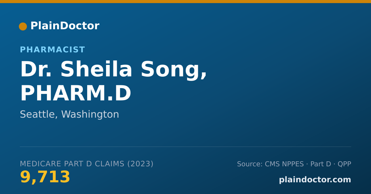 Shareable card for Sheila Song, PHARM.D - Pharmacist, Seattle, WA