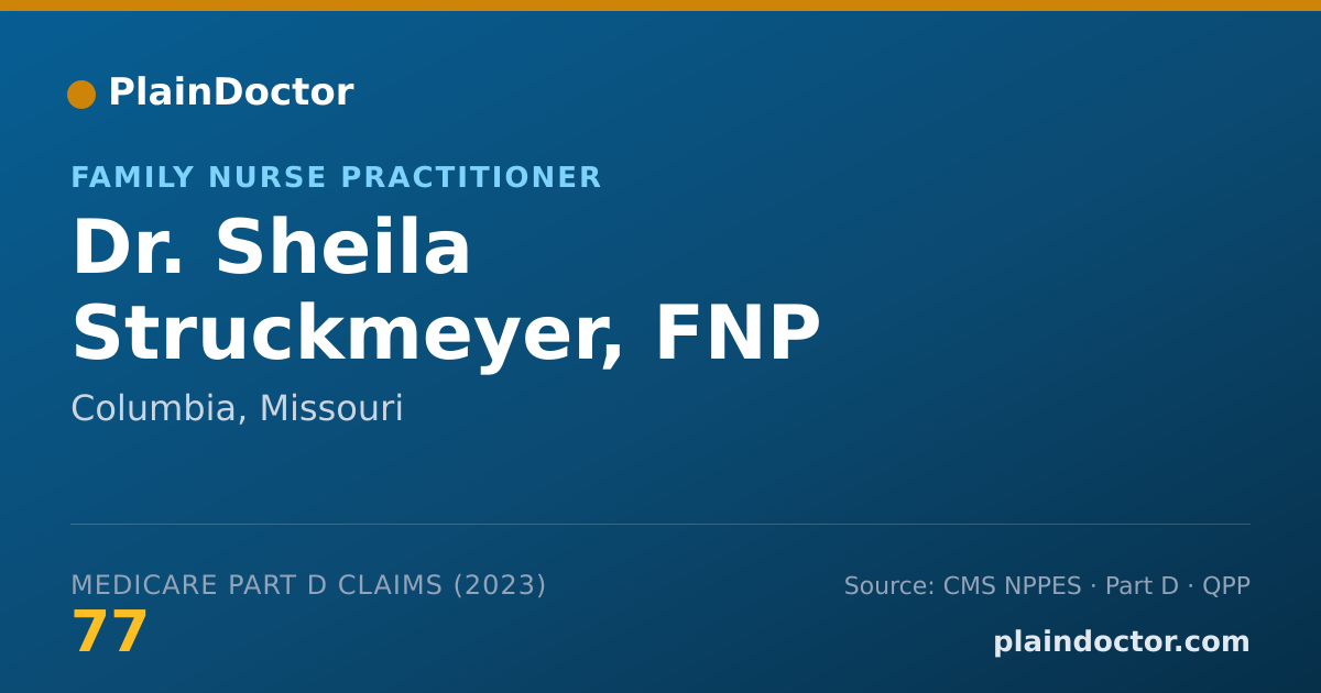 Shareable card for Sheila Struckmeyer, FNP - Family Nurse Practitioner, Columbia, MO