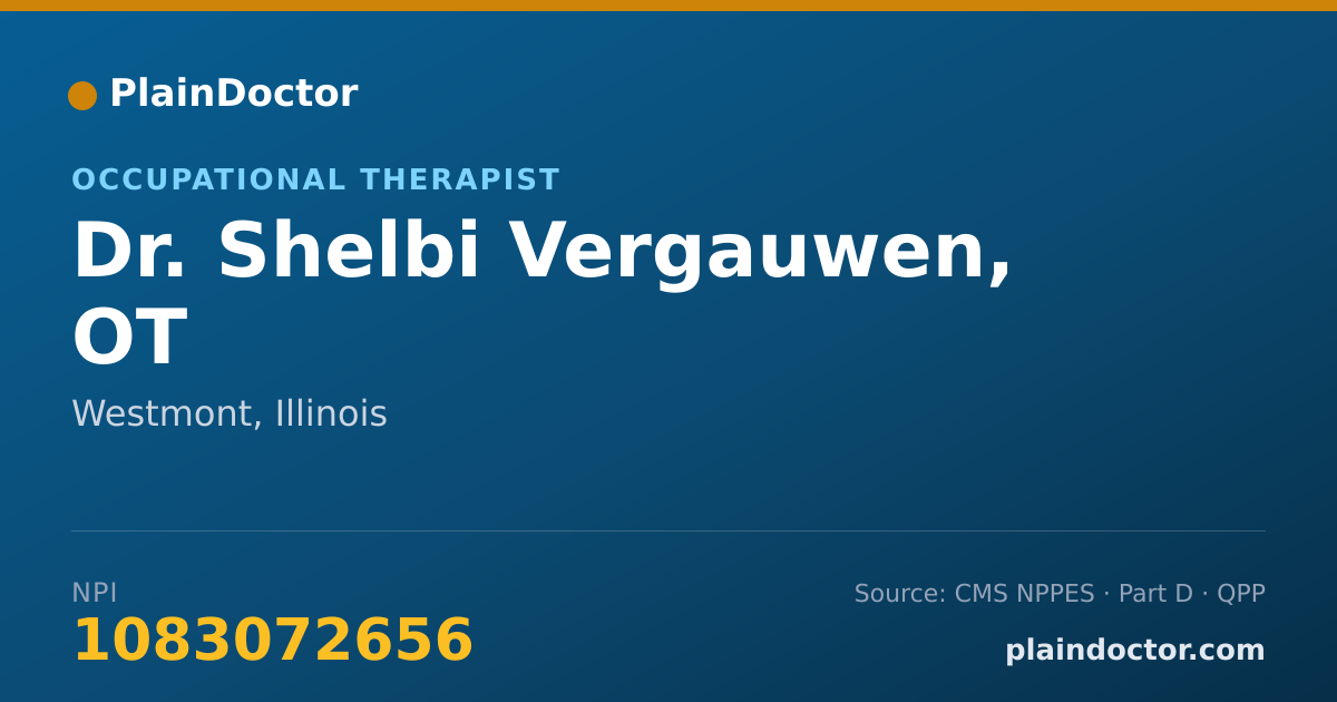 Shareable card for Shelbi Vergauwen, OT - Occupational Therapist, Westmont, IL