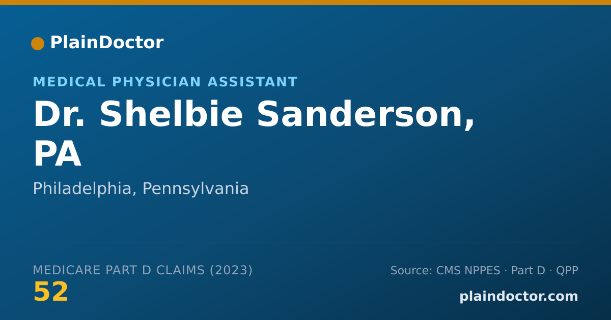 Shareable card for Shelbie Sanderson, PA - Medical Physician Assistant, Philadelphia, PA