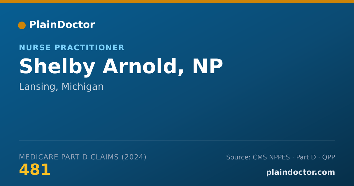 Shareable card for Shelby Arnold, NP - Nurse Practitioner, Lansing, MI