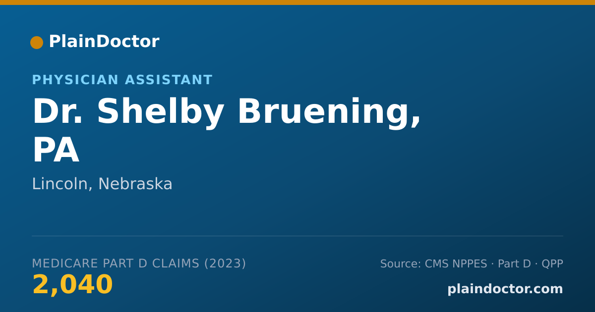 Shareable card for Shelby Bruening, PA - Physician Assistant, Lincoln, NE