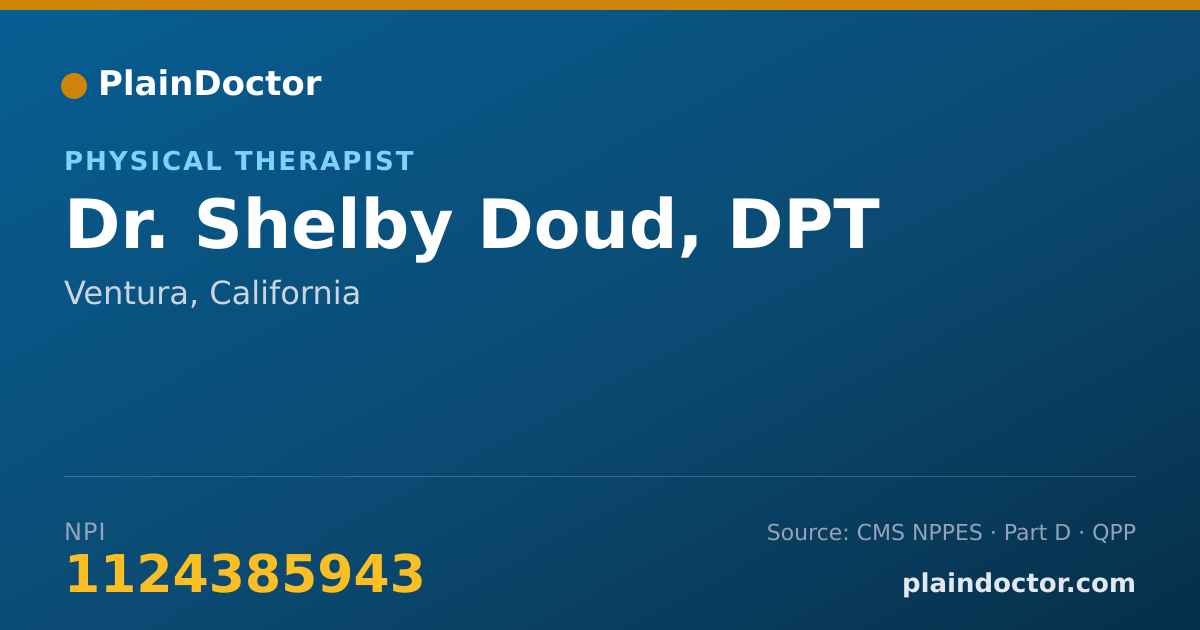Shareable card for Shelby Doud, DPT - Physical Therapist, Ventura, CA