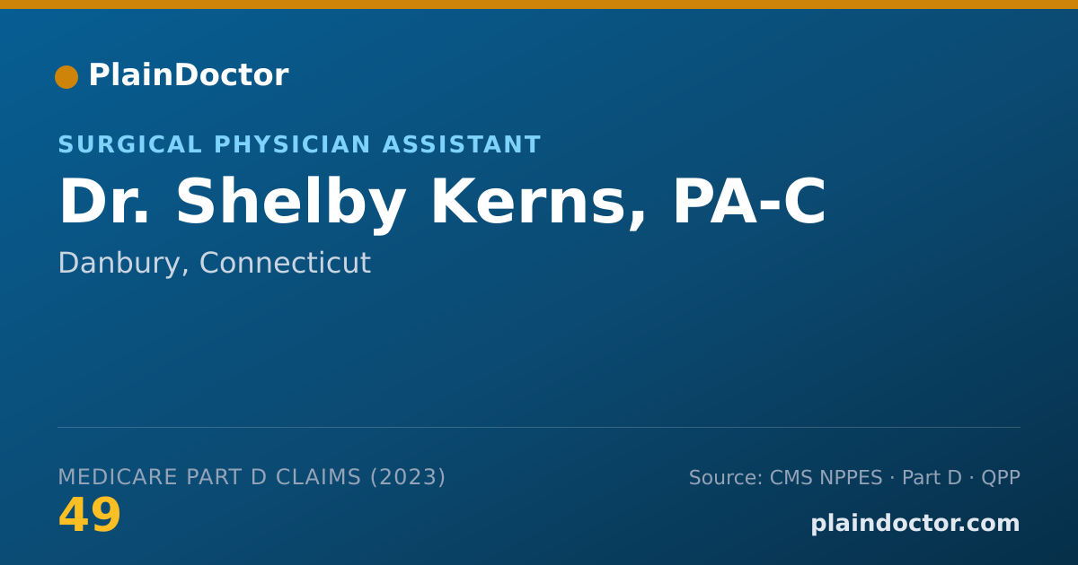 Shareable card for Shelby Kerns, PA-C - Surgical Physician Assistant, Danbury, CT